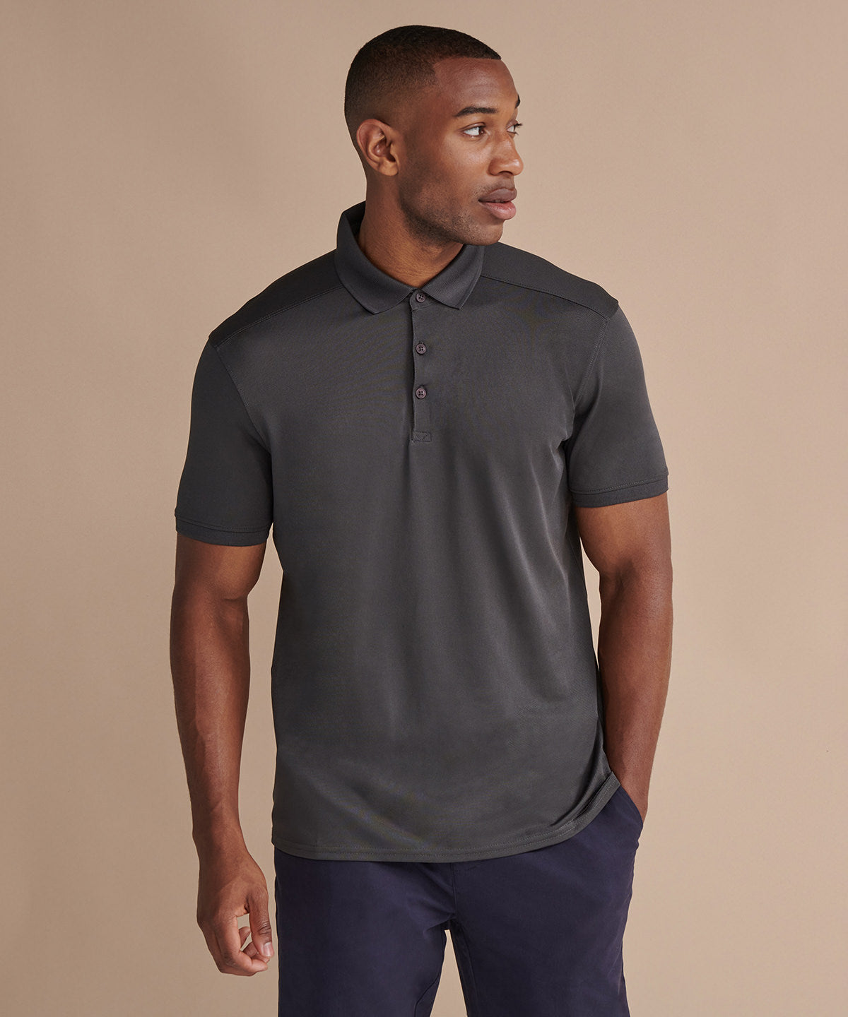 Stretch polo shirt with wicking finish (slim fit)