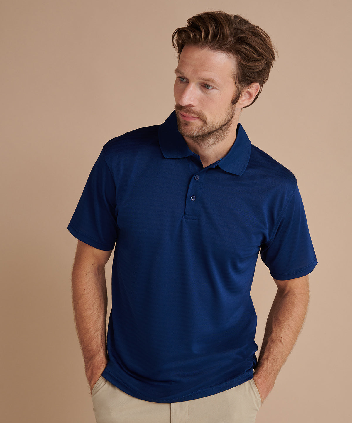 Cooltouch® textured stripe polo