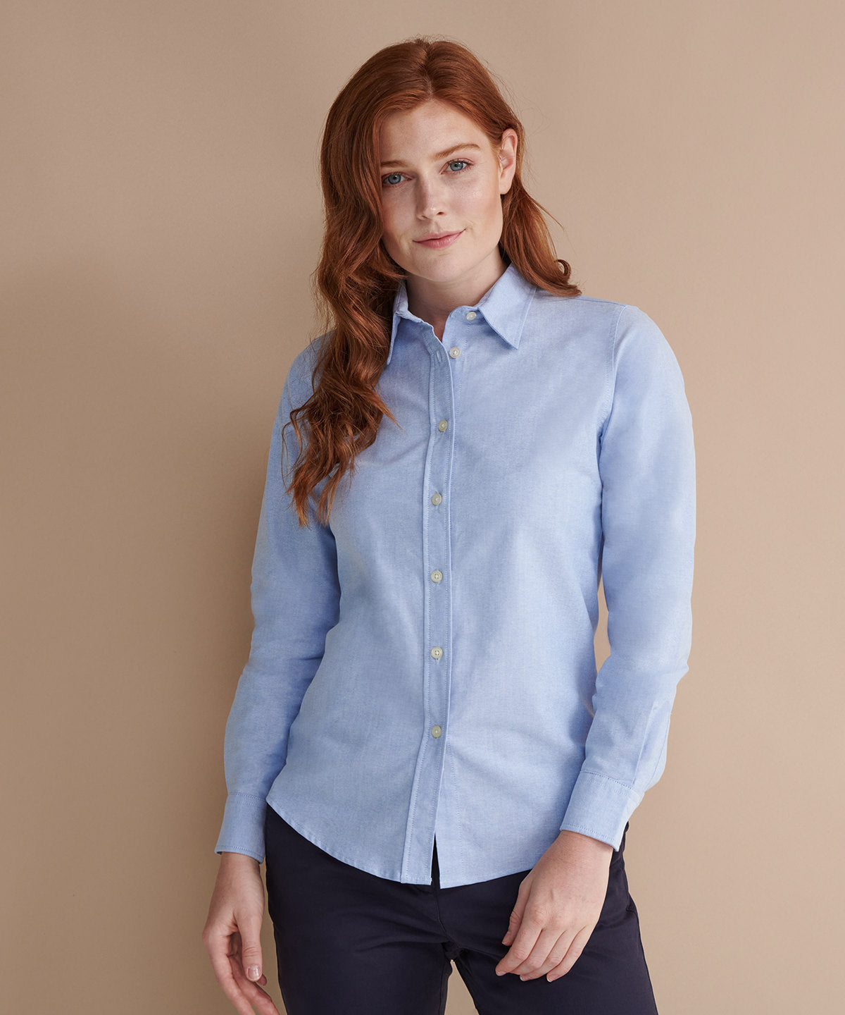 Women's classic long sleeve Oxford shirt