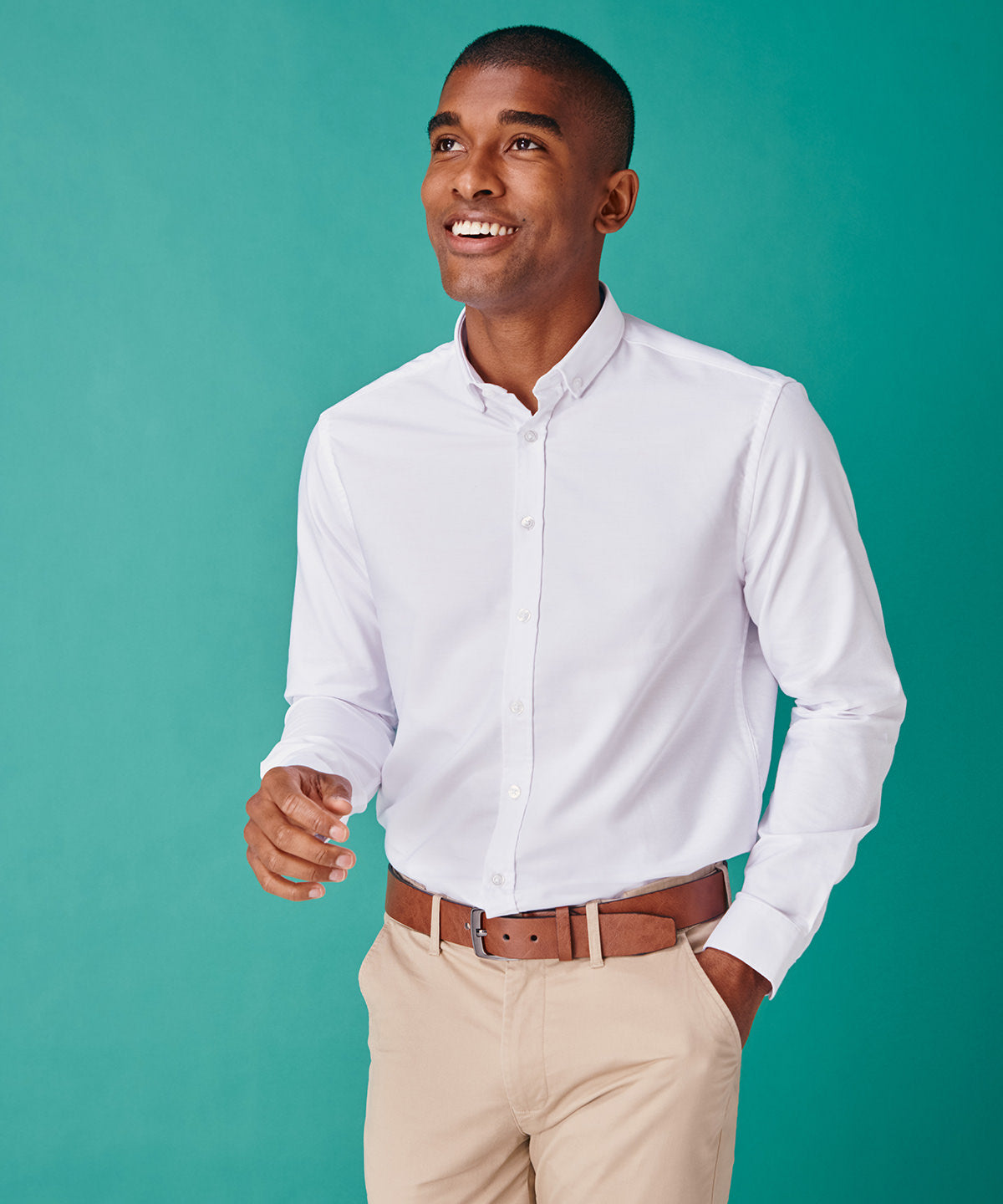 Modern long sleeve Oxford shirt