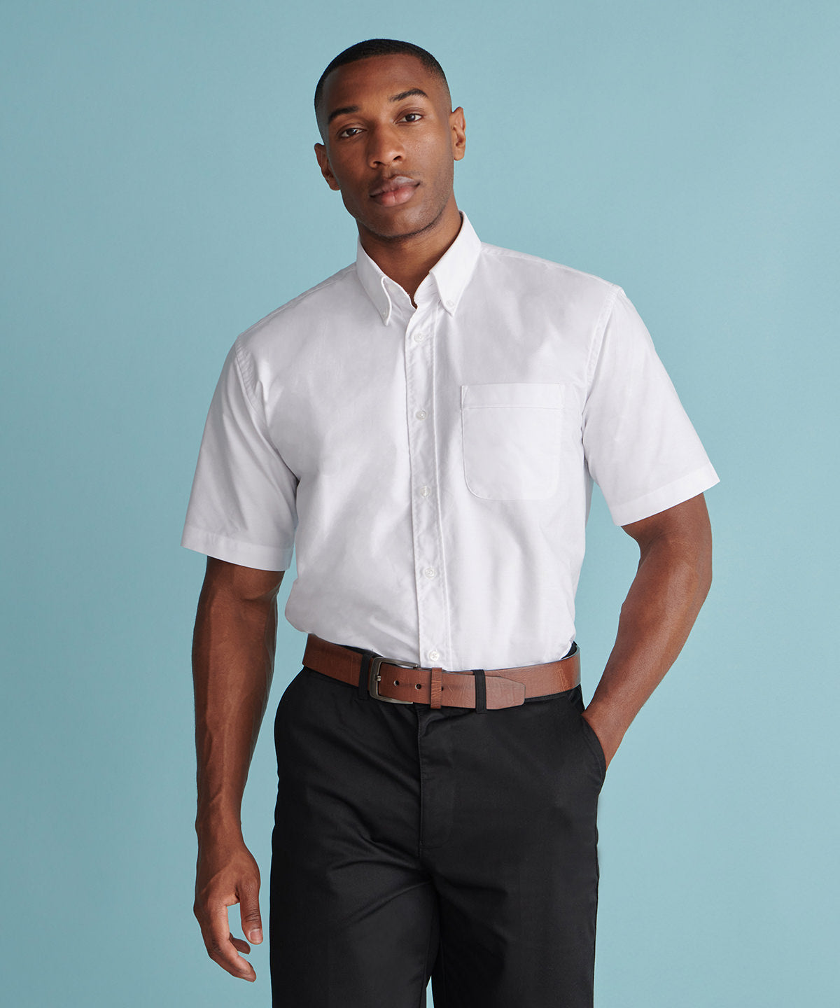 Short sleeve classic Oxford shirt