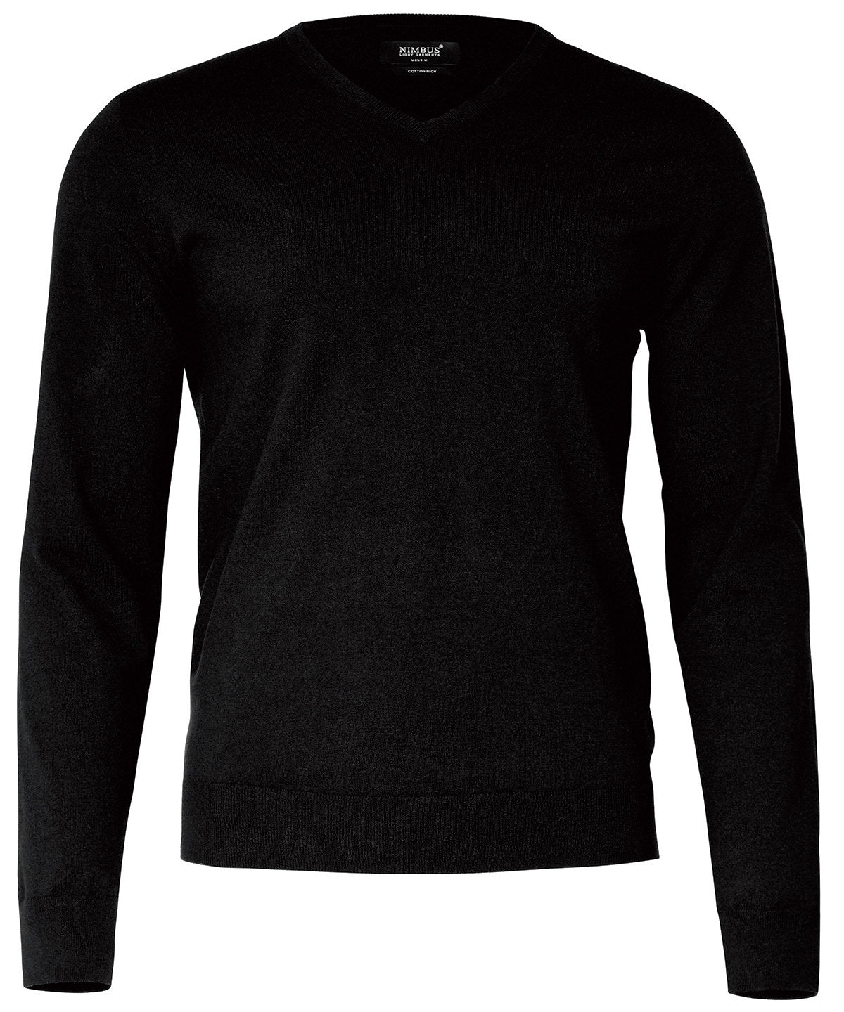 Black - Brighton knit v-neck - GarmentEmbroidery