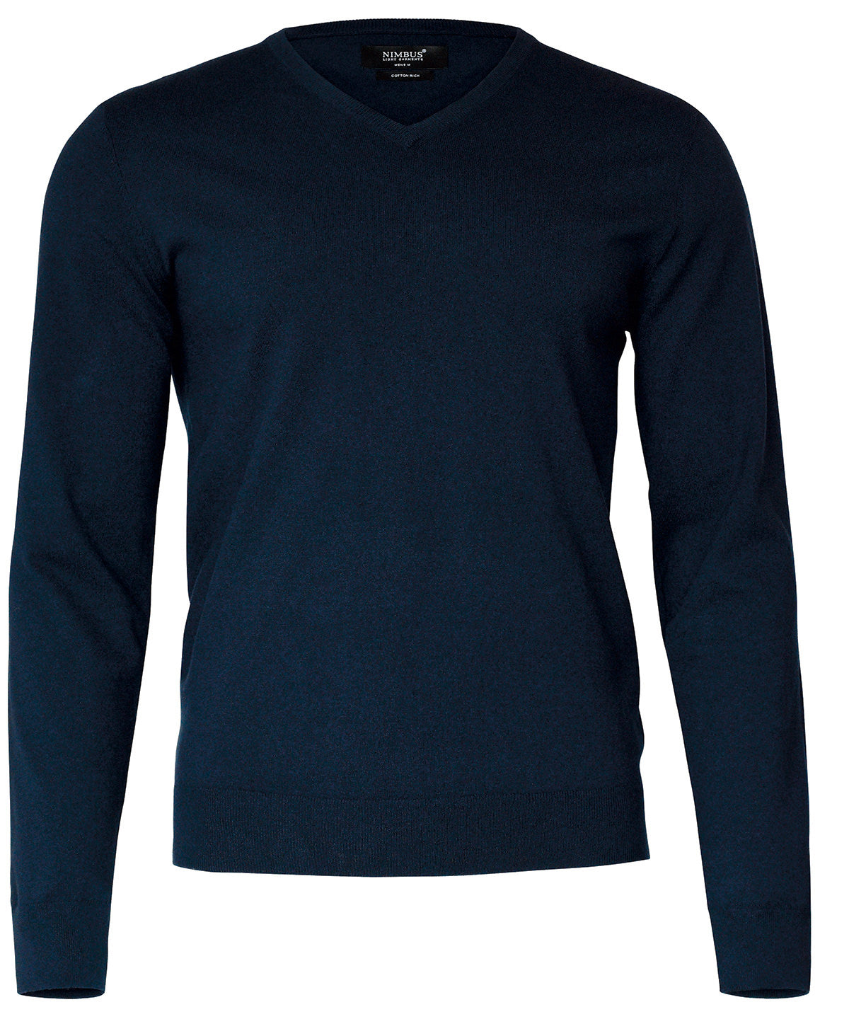 Navy - Brighton knit v-neck - GarmentEmbroidery