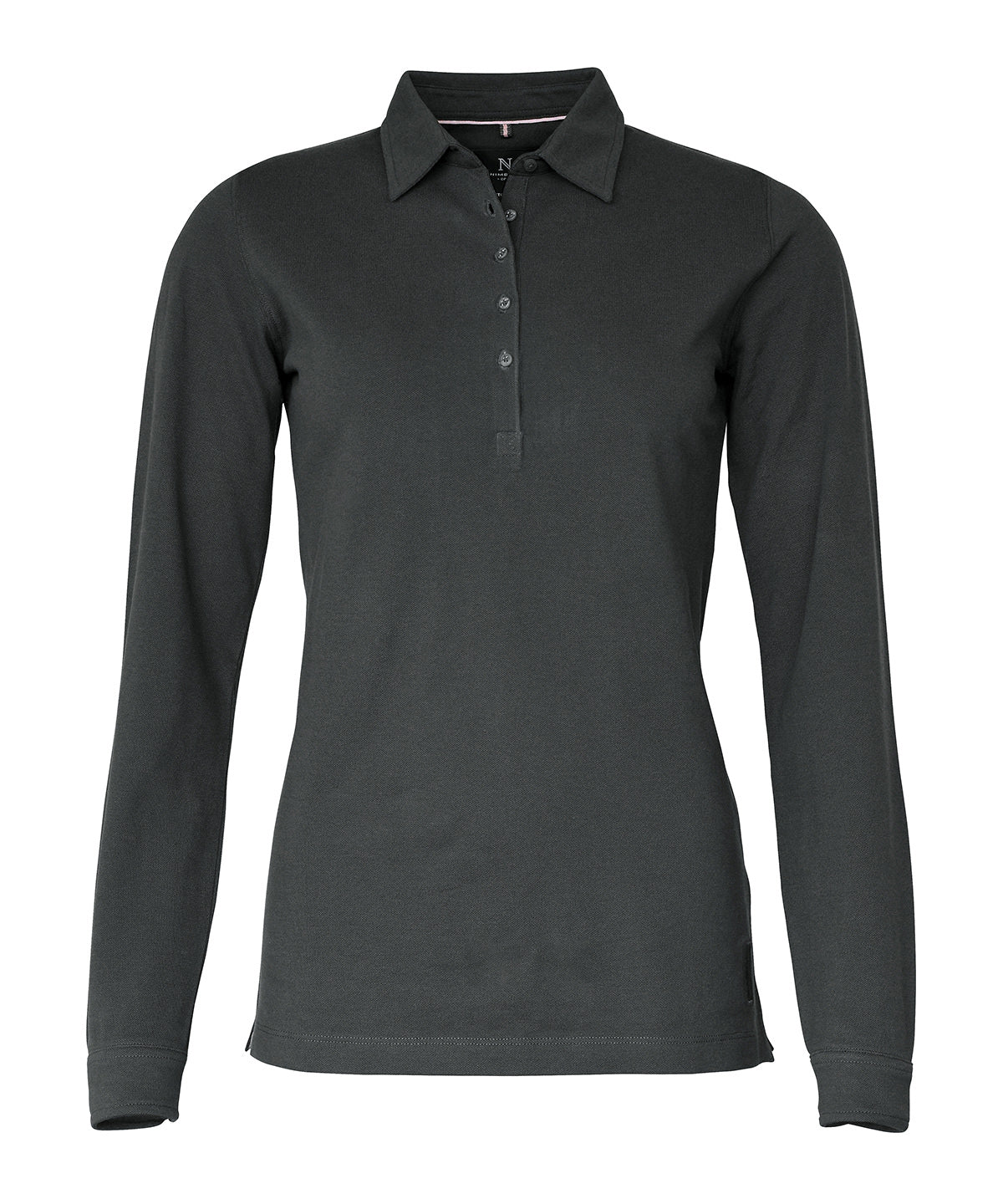 Charcoal - Women's Carlington deluxe long sleeve polo - GarmentEmbroidery