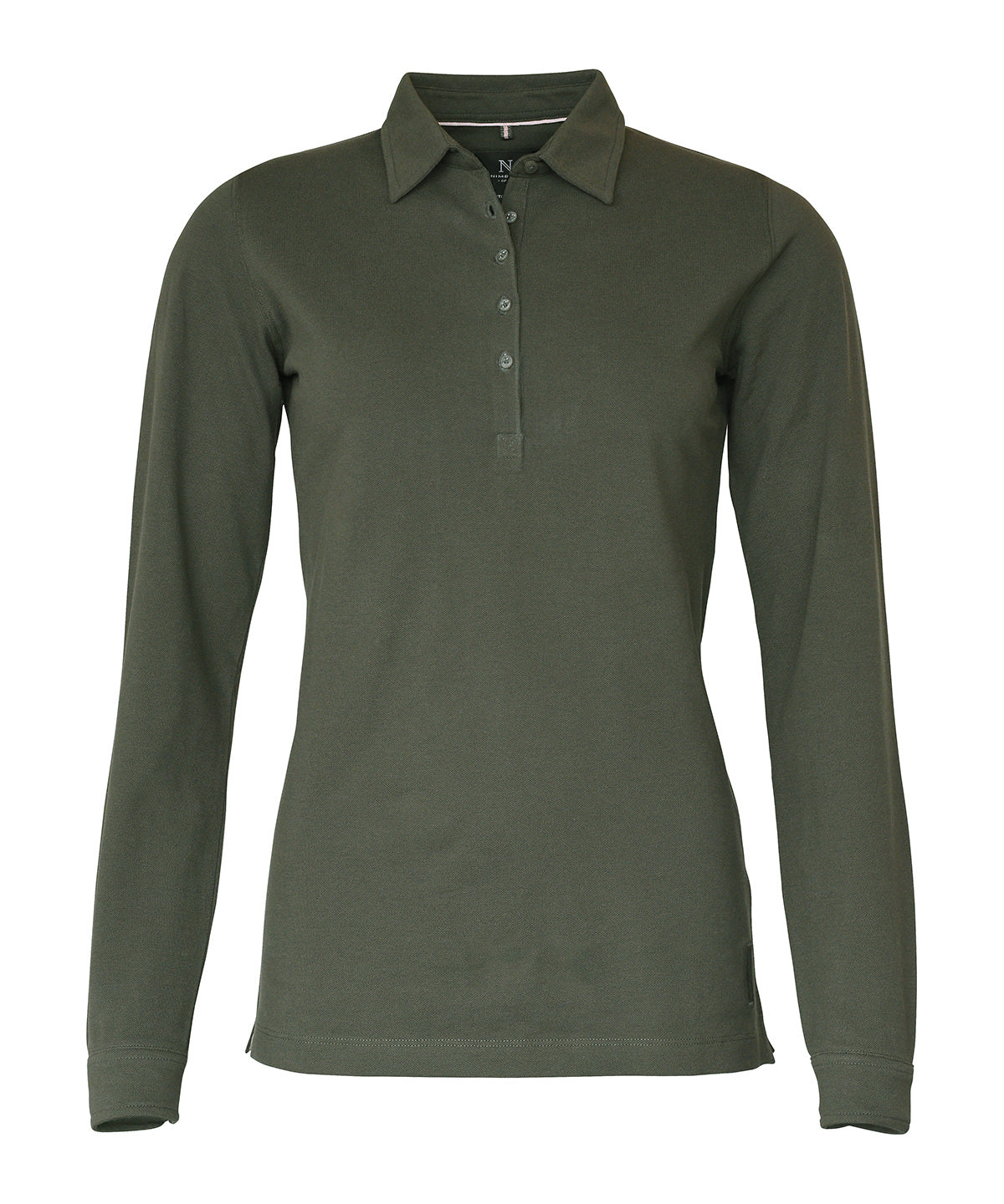 Olive - Women's Carlington deluxe long sleeve polo - GarmentEmbroidery