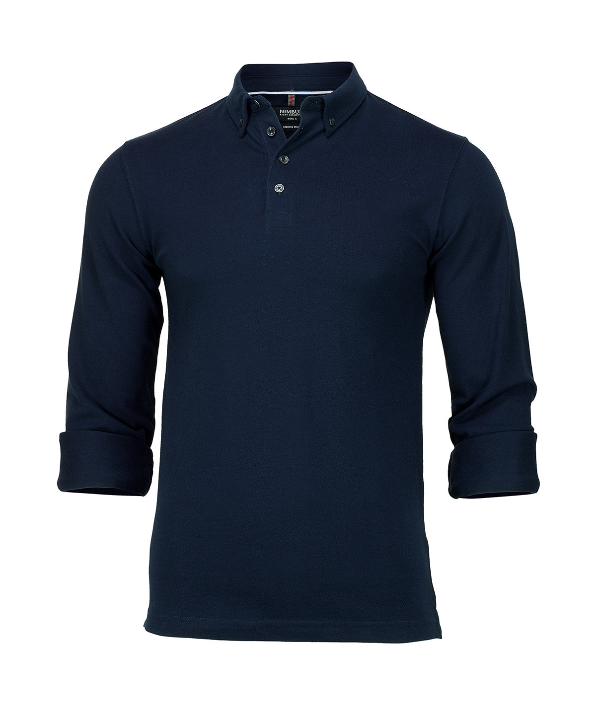 Dark Navy - Carlington deluxe long sleeve polo - GarmentEmbroidery