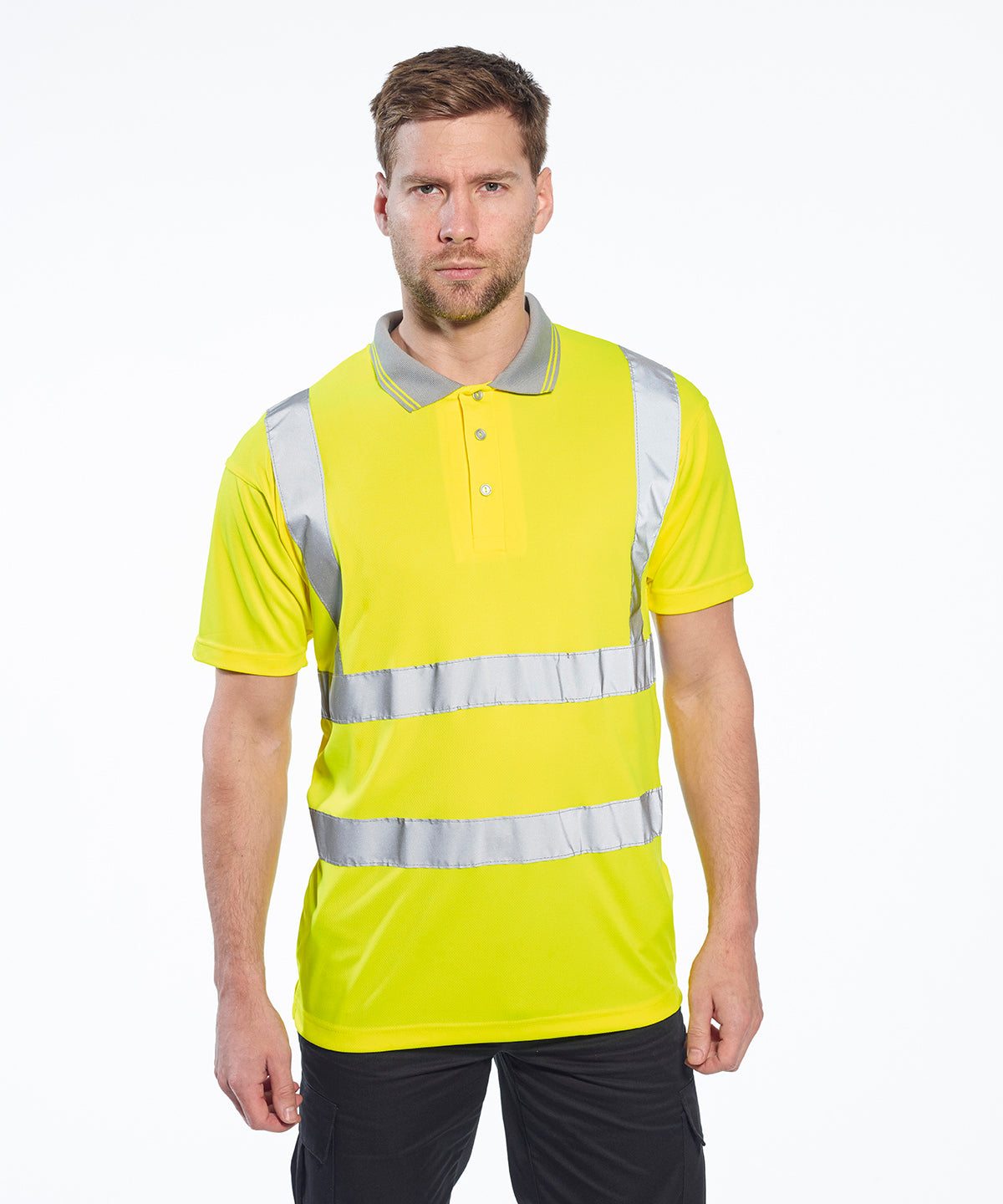 Hi-vis short sleeved polo (S477/RT22)