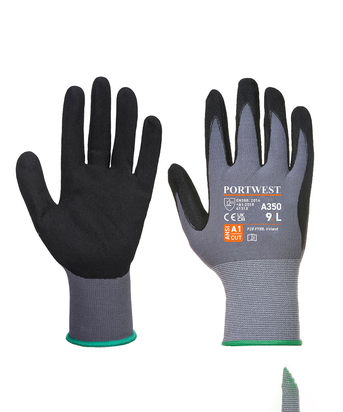 Black - Dermiflex glove (A350) - GarmentEmbroidery