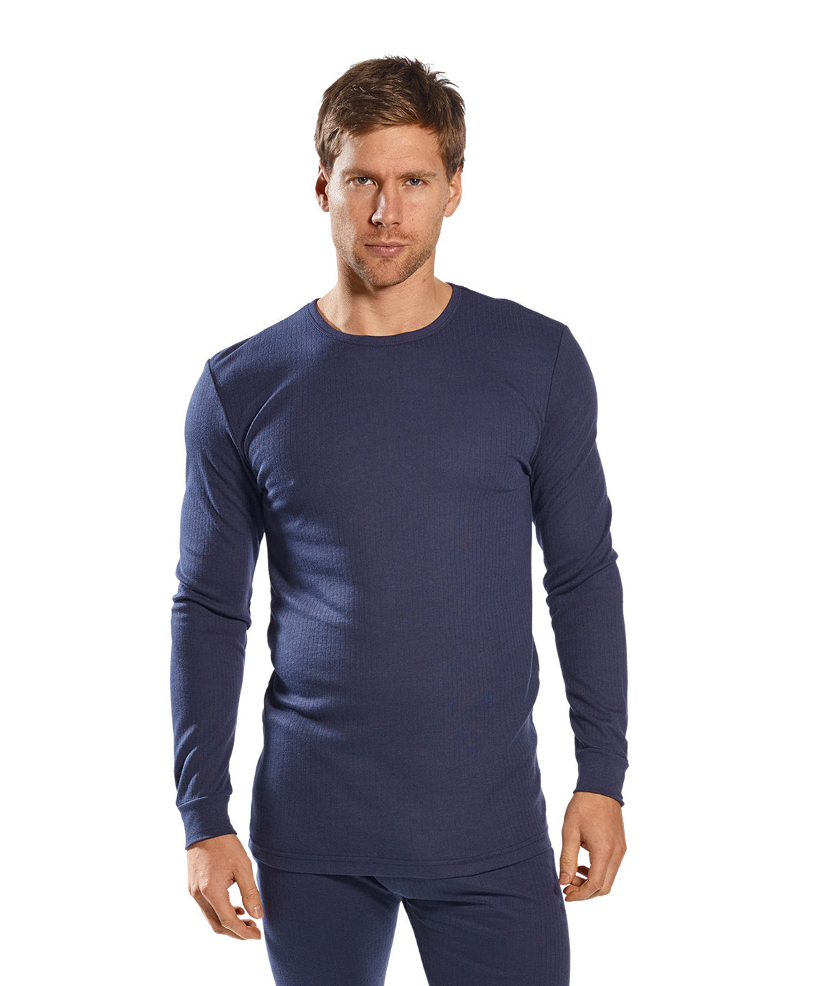 Navy - Thermal t-shirt long sleeved (B123) - GarmentEmbroidery