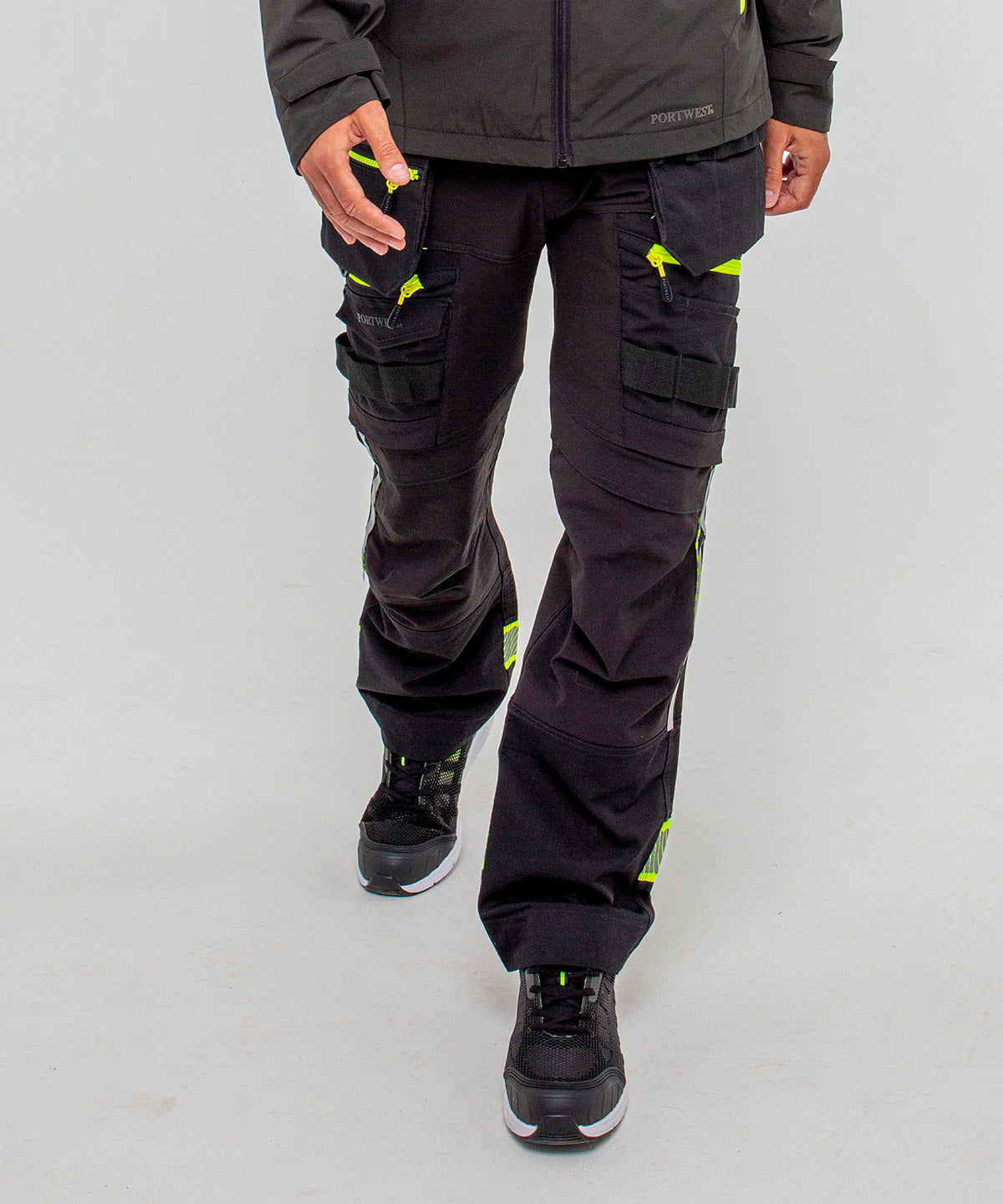 Black - DX440 Detachable holster pocket trouser (DX440) slim fit - GarmentEmbroidery