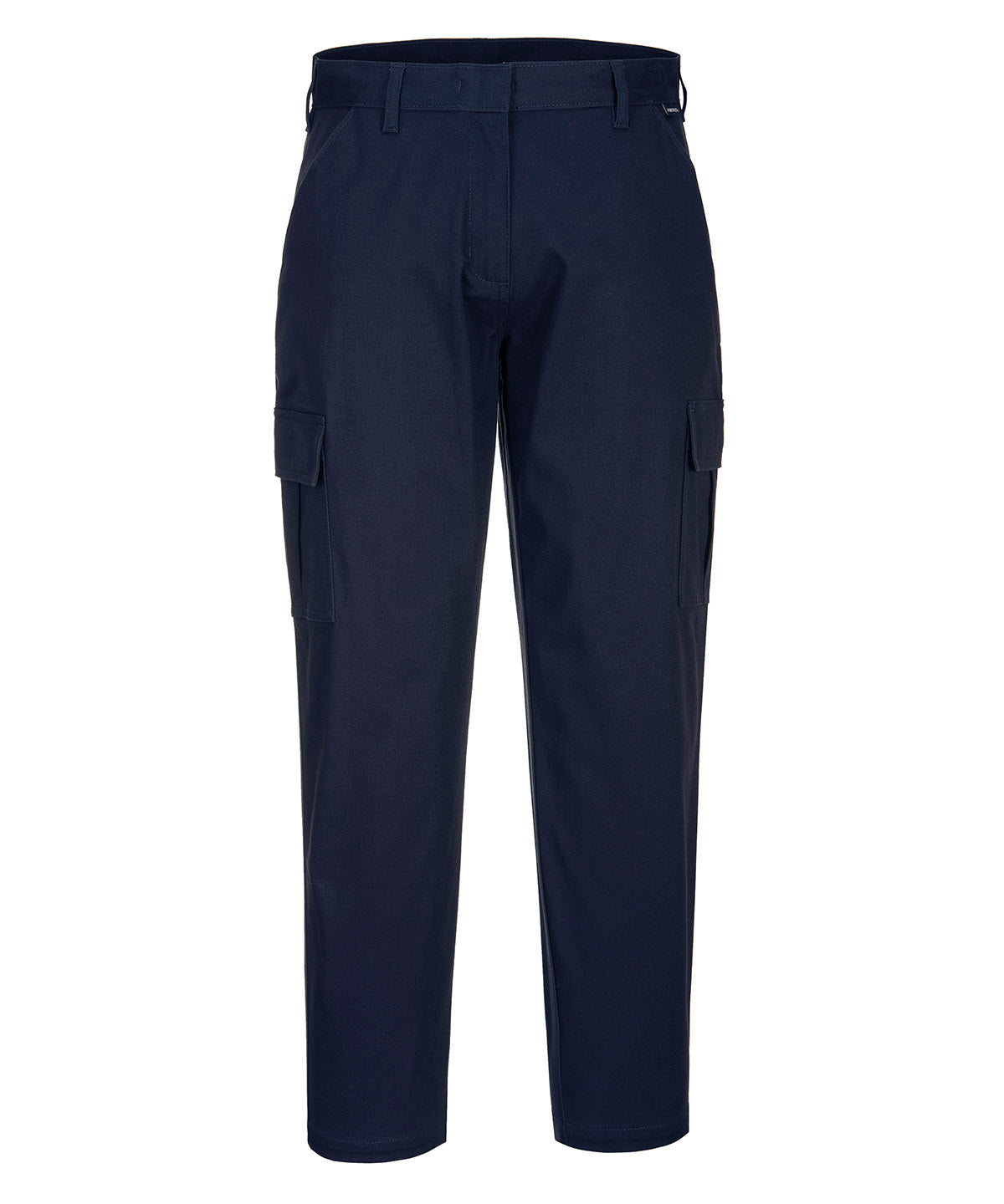 Dark Navy - Women's stretch cargo trousers (S233) slim fit - GarmentEmbroidery