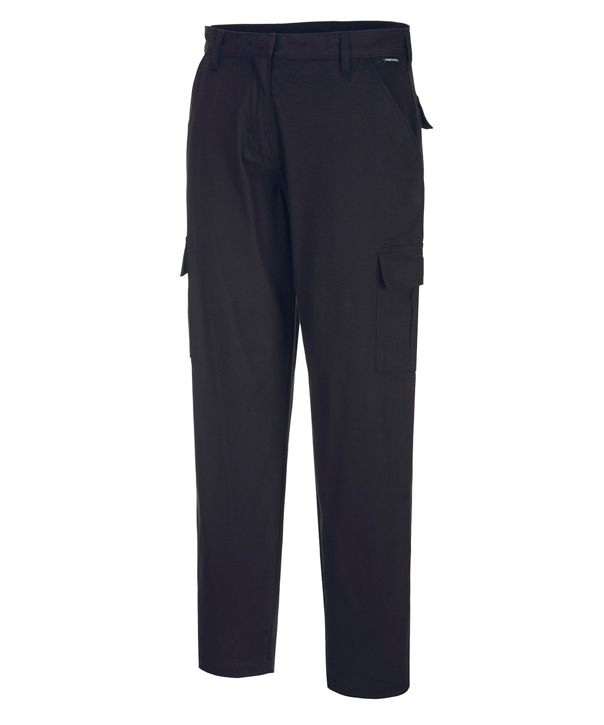 Dark Navy - Women's stretch cargo trousers (S233) slim fit - GarmentEmbroidery