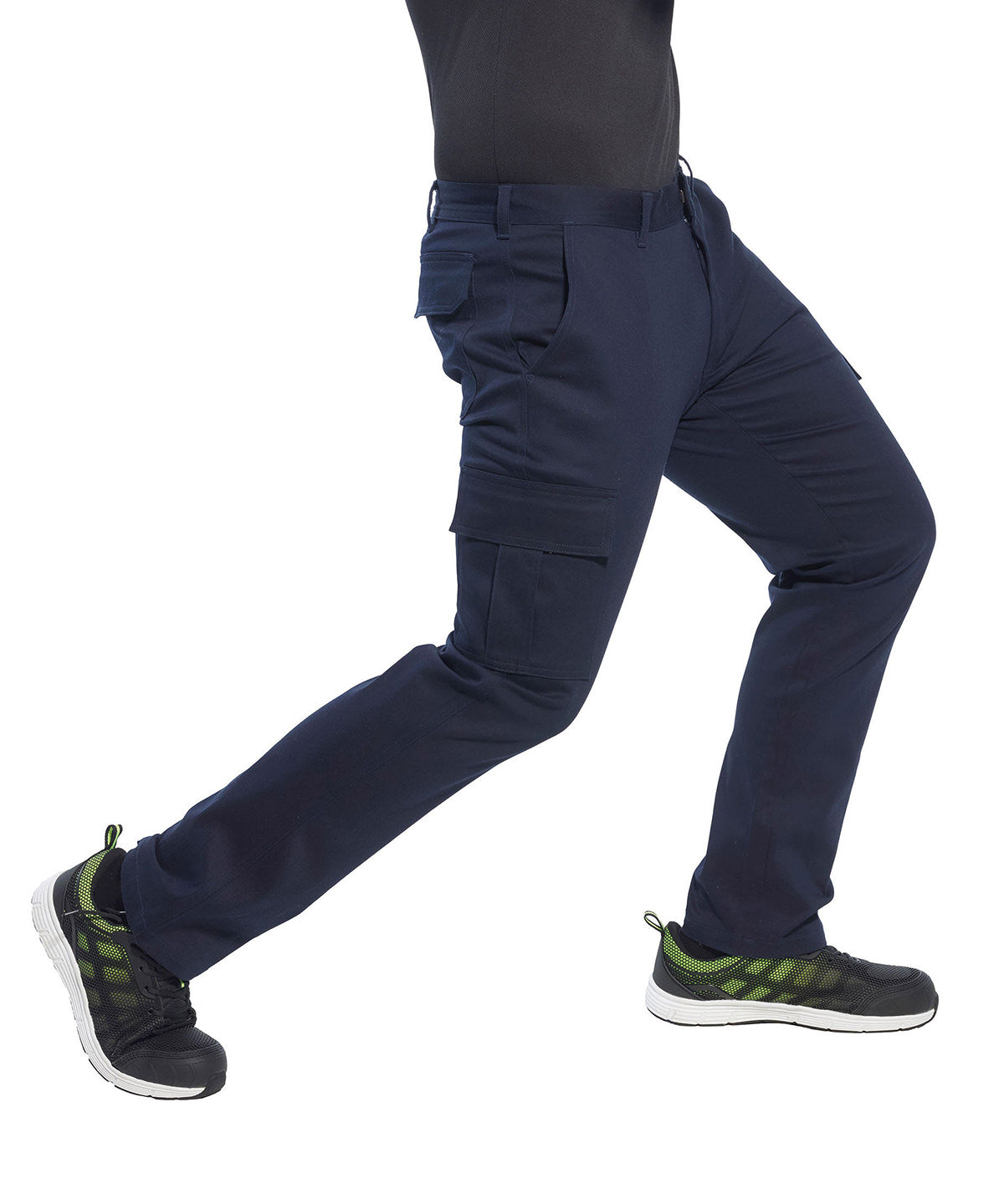 Dark Navy - Stretch slim combat trousers (S231) slim fit - GarmentEmbroidery