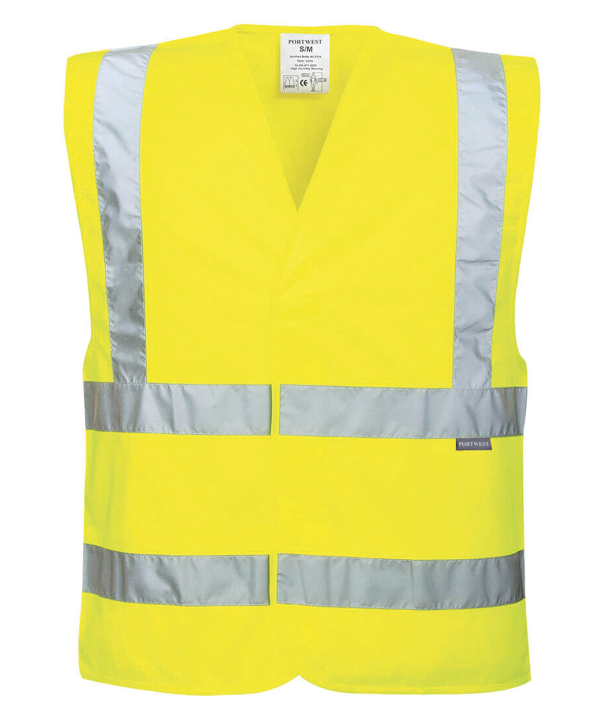 Yellow - Eco Hi-vis vest (EC76) - GarmentEmbroidery