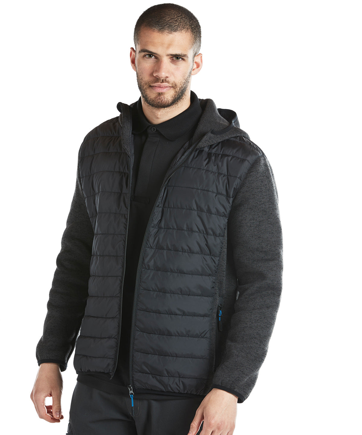 Grey Marl - KX3 Hybrid baffle jacket (T832) - GarmentEmbroidery