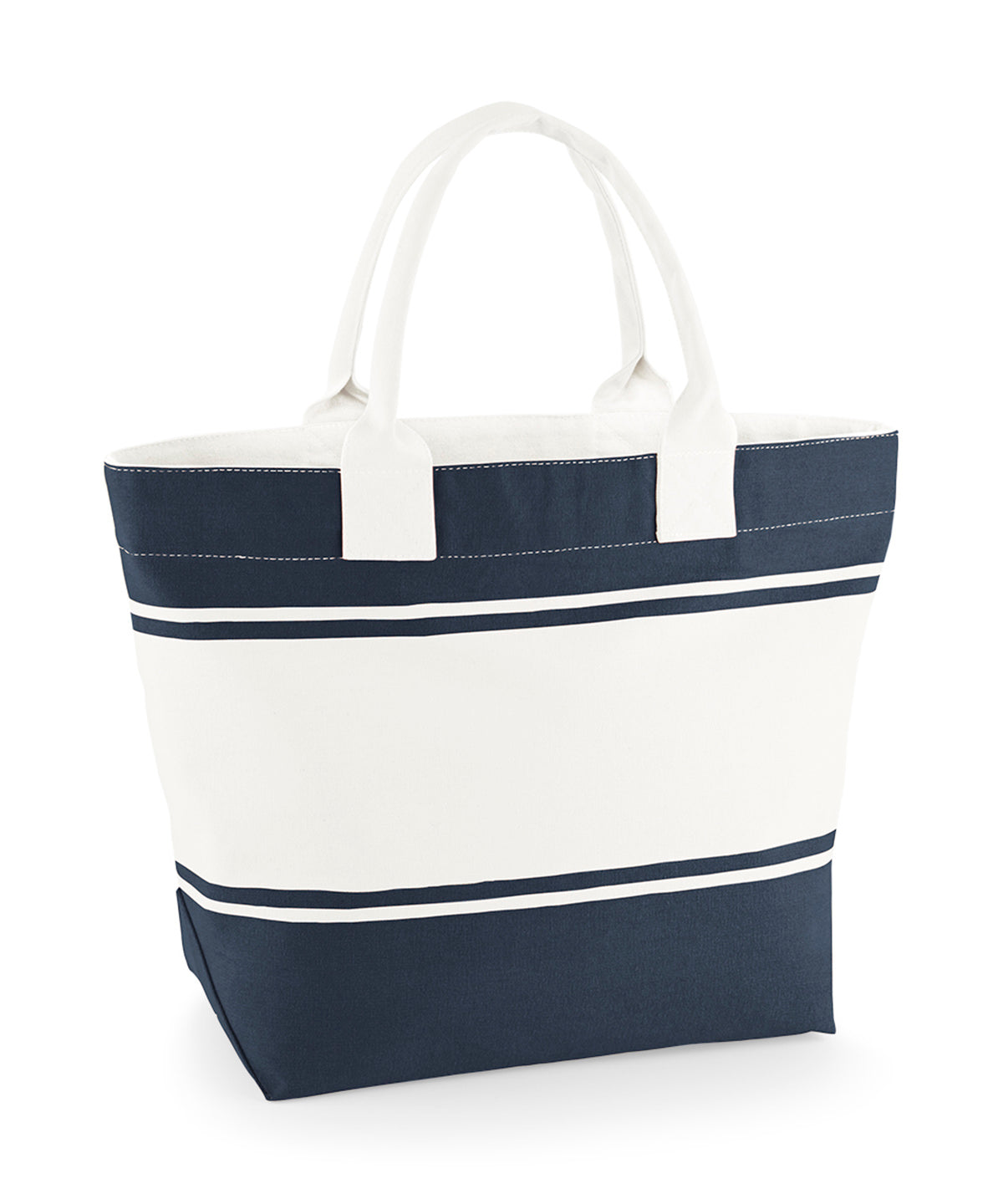 Navy/Off White - Canvas deck bag - GarmentEmbroidery