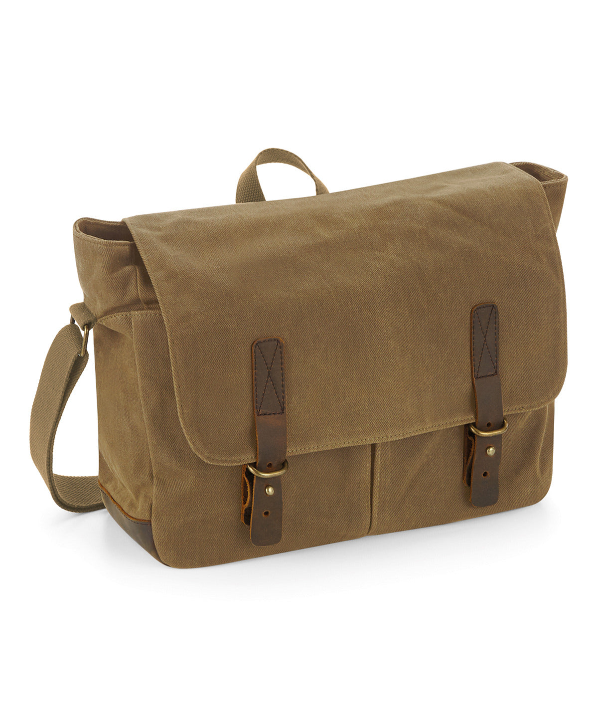 Desert Sand - Heritage waxed canvas messenger - GarmentEmbroidery