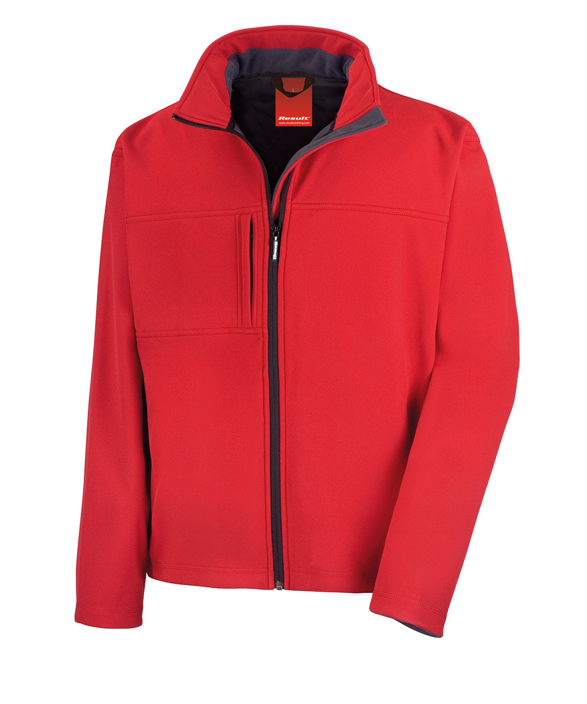 Red - Classic softshell jacket - GarmentEmbroidery