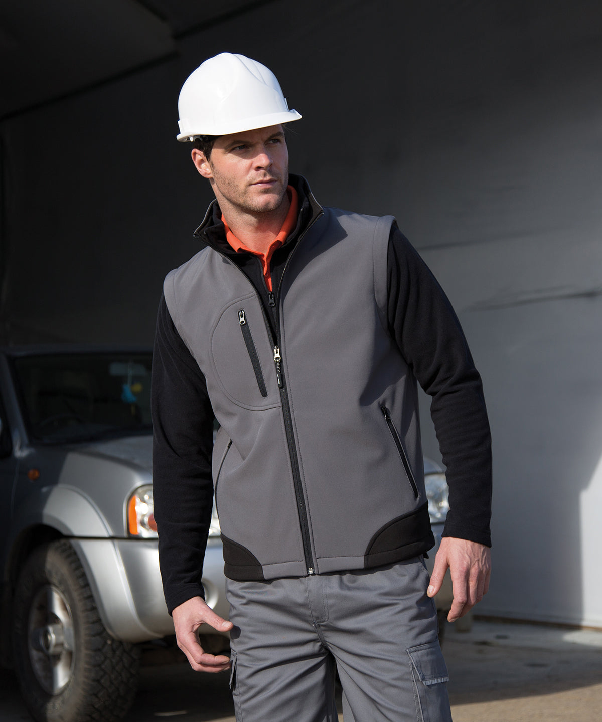 WG Grey/Black - Softshell bodywarmer - GarmentEmbroidery