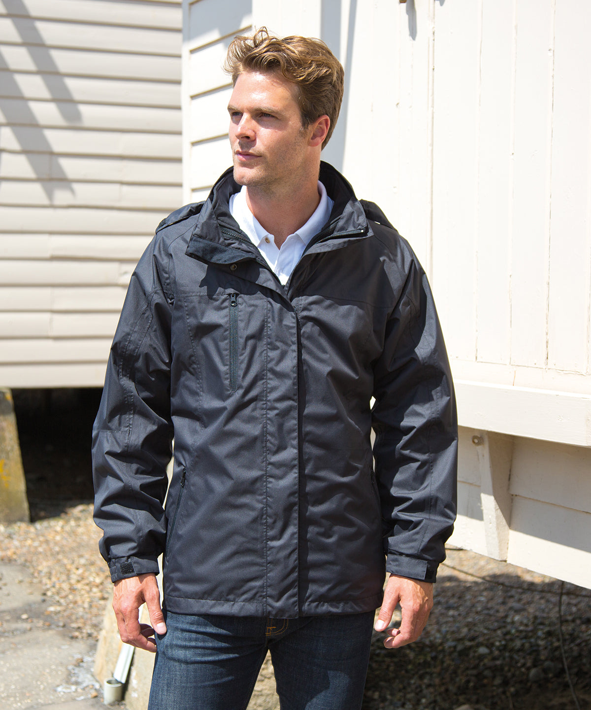 Navy/Black - 3-in-1 journey jacket with softshell inner - GarmentEmbroidery