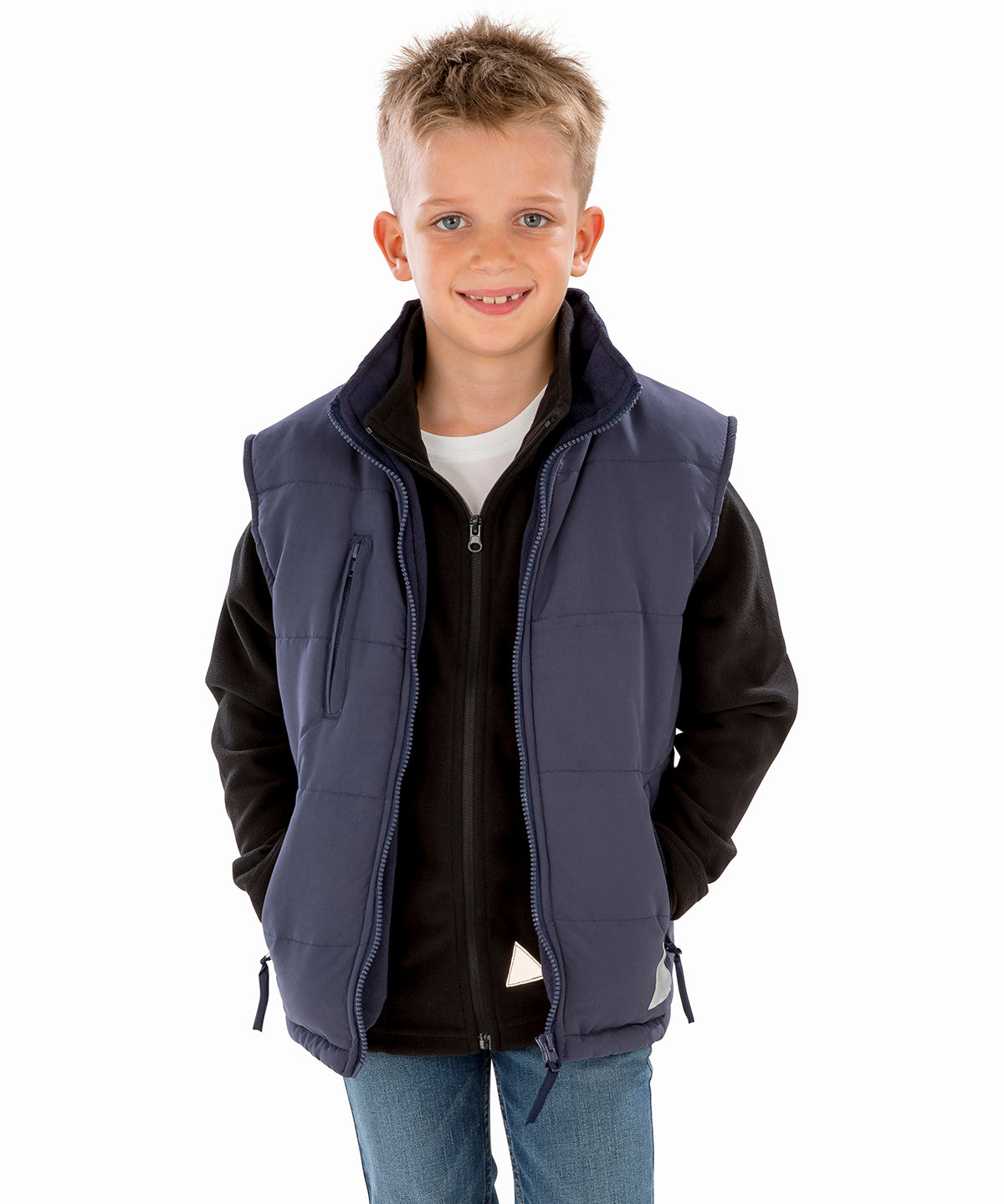 Navy - Junior ultra padded bodywarmer - GarmentEmbroidery