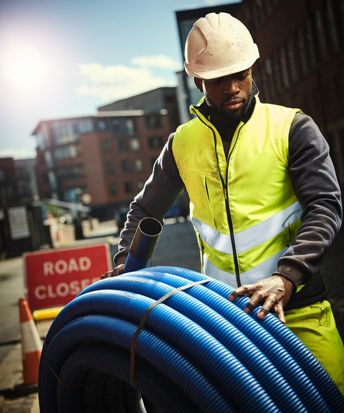 Yellow/Navy - High-vis pro bodywarmer - GarmentEmbroidery