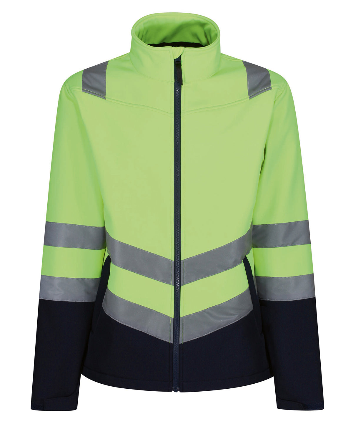 Yellow/Navy - Pro hi-vis softshell jacket - GarmentEmbroidery