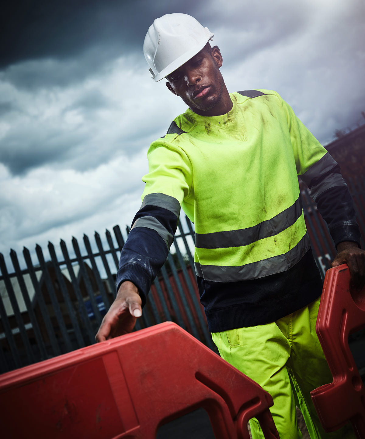 Yellow - Pro hi-vis sweat top - GarmentEmbroidery