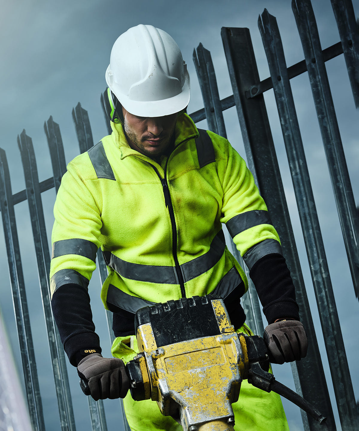 Yellow/Navy - Pro hi-vis 250 fleece - GarmentEmbroidery