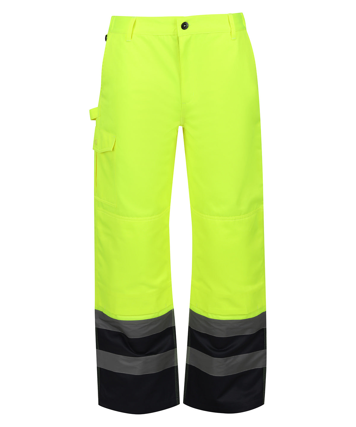 Yellow/Navy - Pro hi-vis cargo trousers - GarmentEmbroidery