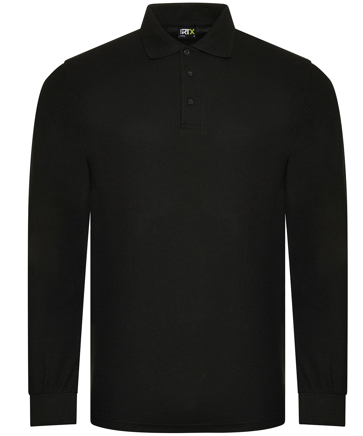 Black - Pro long sleeve polo - GarmentEmbroidery