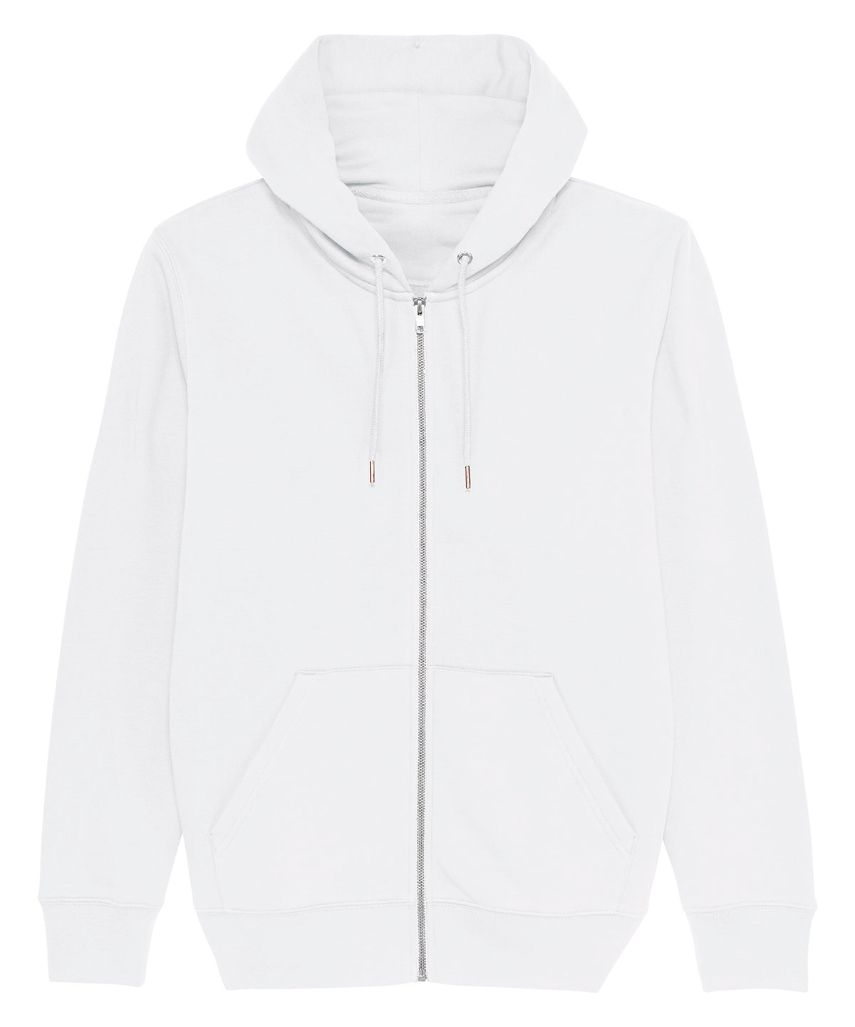 White - Cultivator, unisex iconic zip-thru hoodie sweatshirt (STSM566) - GarmentEmbroidery