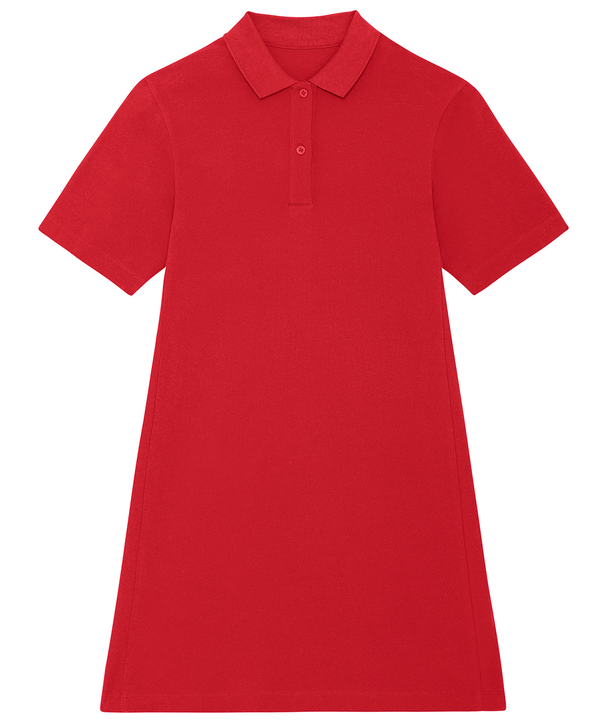 Red - Stella Paiger women's piqué polo dress (STDW162) - GarmentEmbroidery