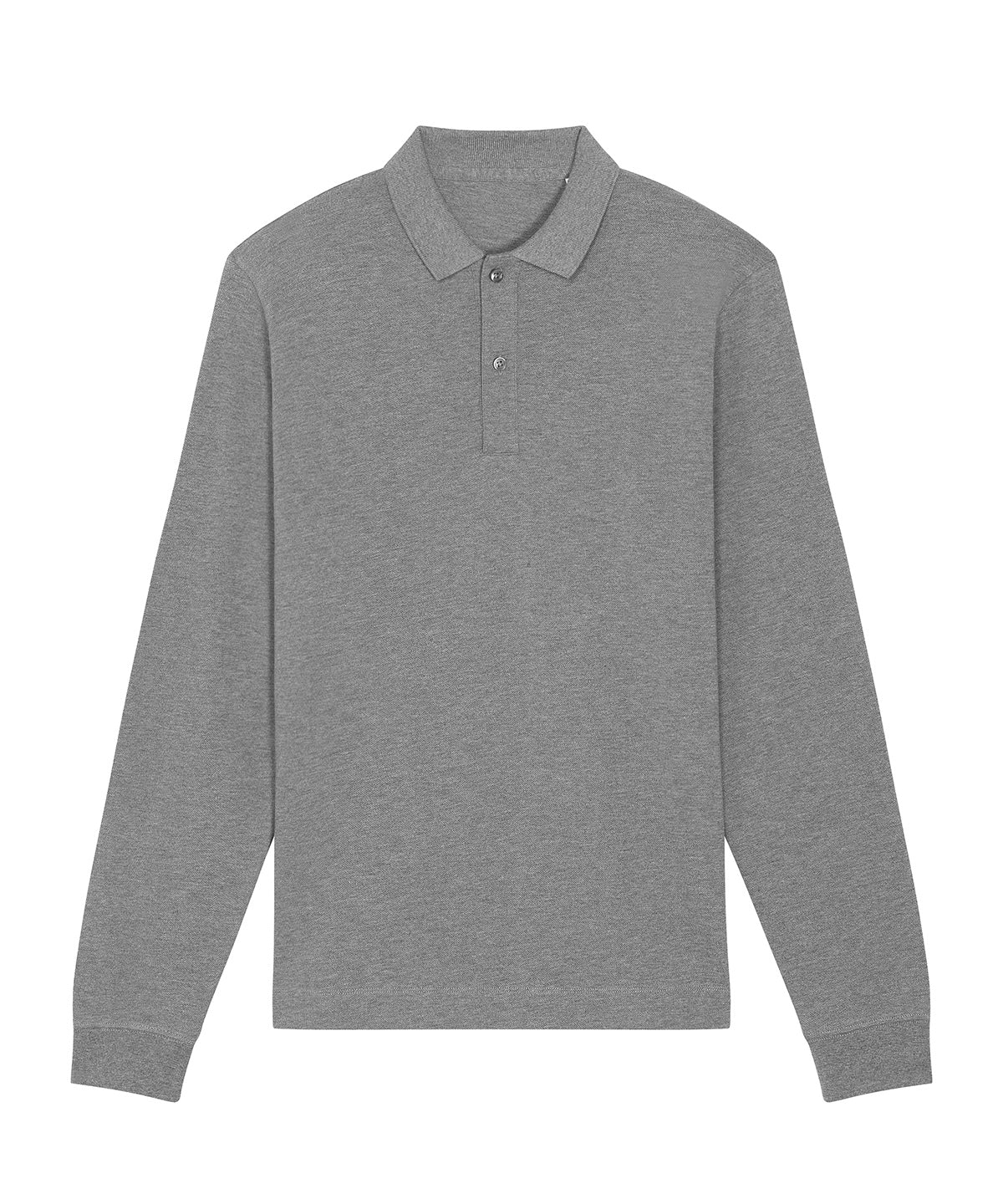 Mid Heather Grey - Prepster long sleeve unisex polo (STPU332) - GarmentEmbroidery