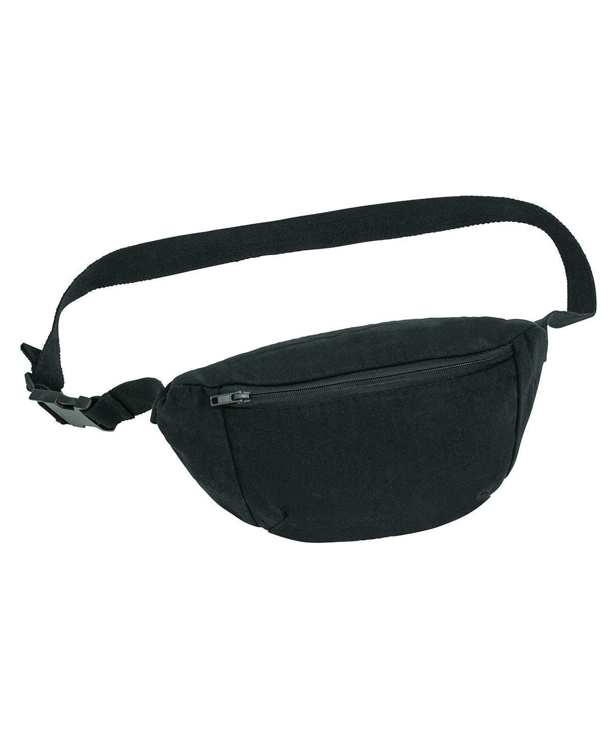 Black - Hip bag with canvas fabric (STAU891) - GarmentEmbroidery