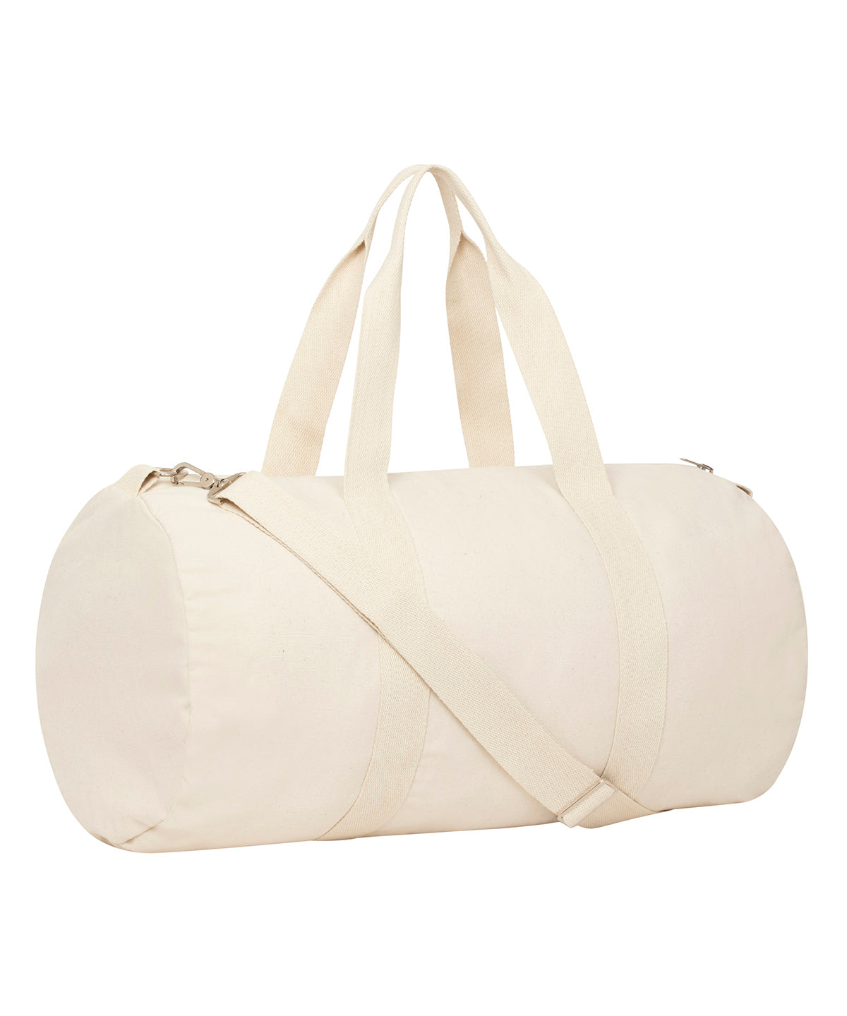 Natural - Duffle bag with canvas fabric (STAU892) - GarmentEmbroidery