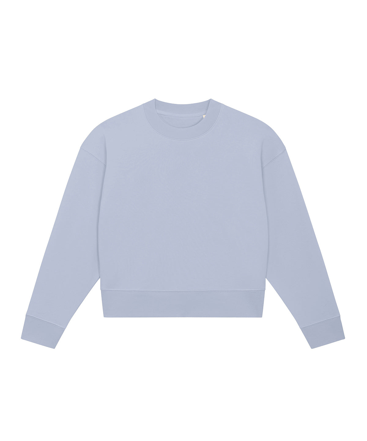 Serene Blue - Stella Cropster terry women's cropped crew neck sweatshirt (STSW873) - GarmentEmbroidery