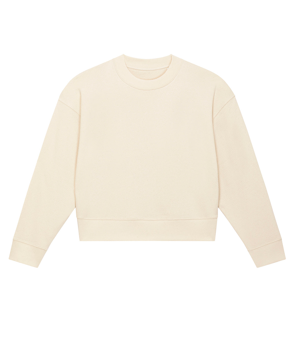 Natural Raw - Stella Cropster Wave Terry women's cropped crew neck sweatshirt (STSW874) - GarmentEmbroidery