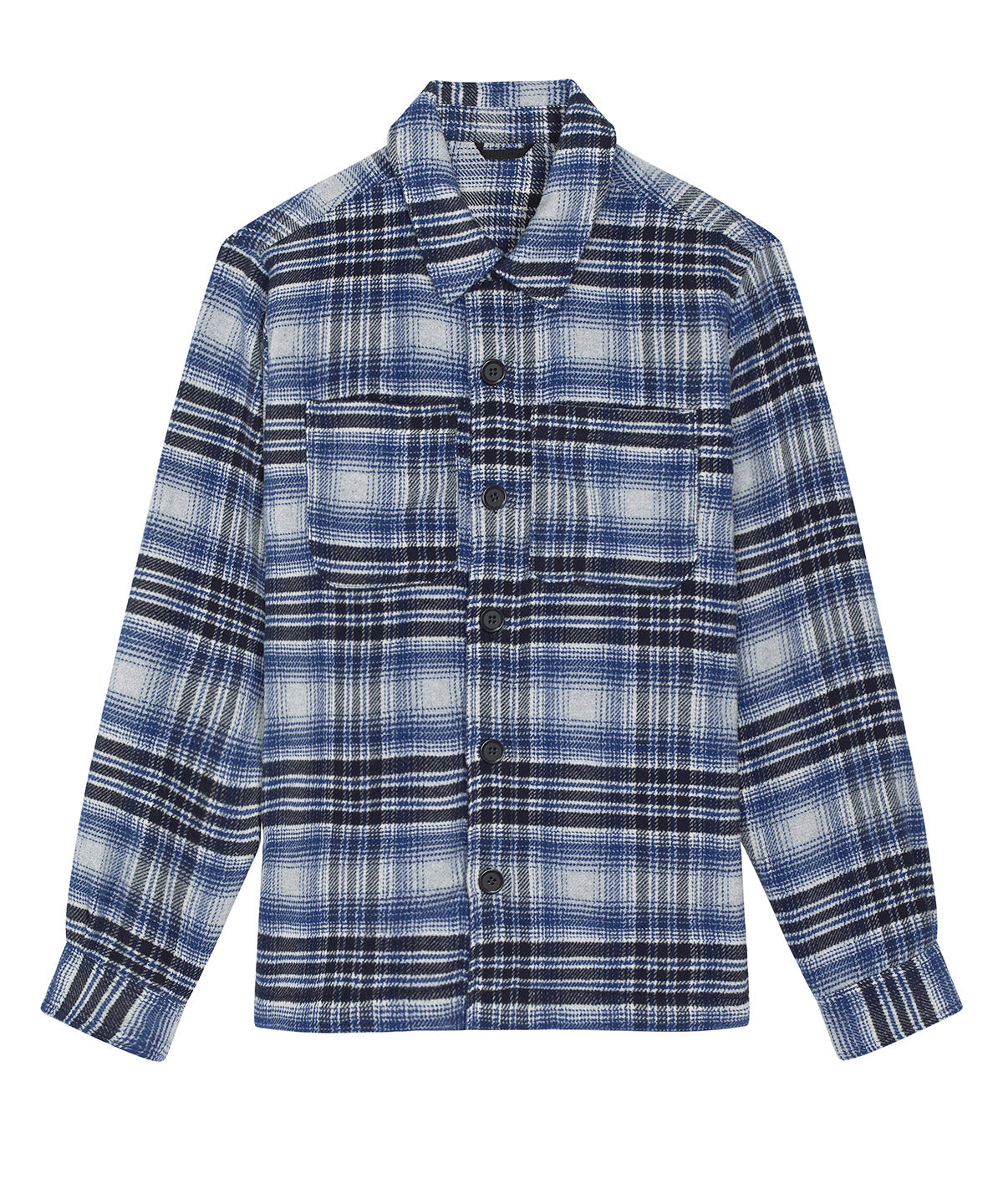 Worker Blue Check - Unisex River check shirt jacket (STJU950) - GarmentEmbroidery