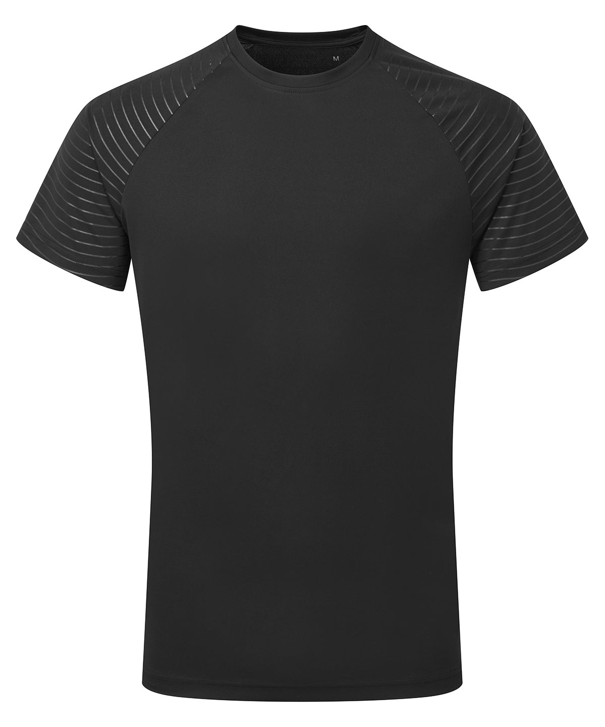 Black - TriDri® embossed sleeve t-shirt - GarmentEmbroidery