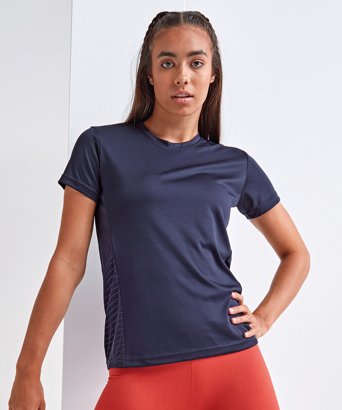 French Navy - Women's TriDri® embossed panel t-shirt - GarmentEmbroidery