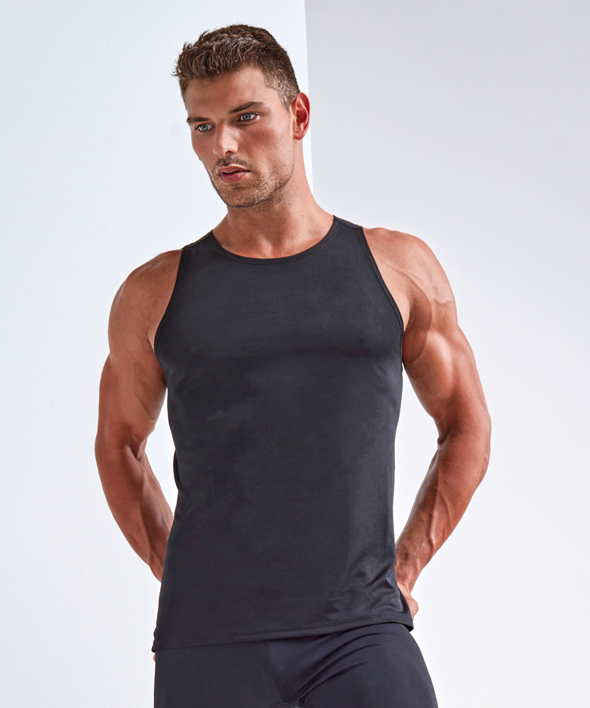 Black Melange/Black - TriDri® performance contrast vest - GarmentEmbroidery