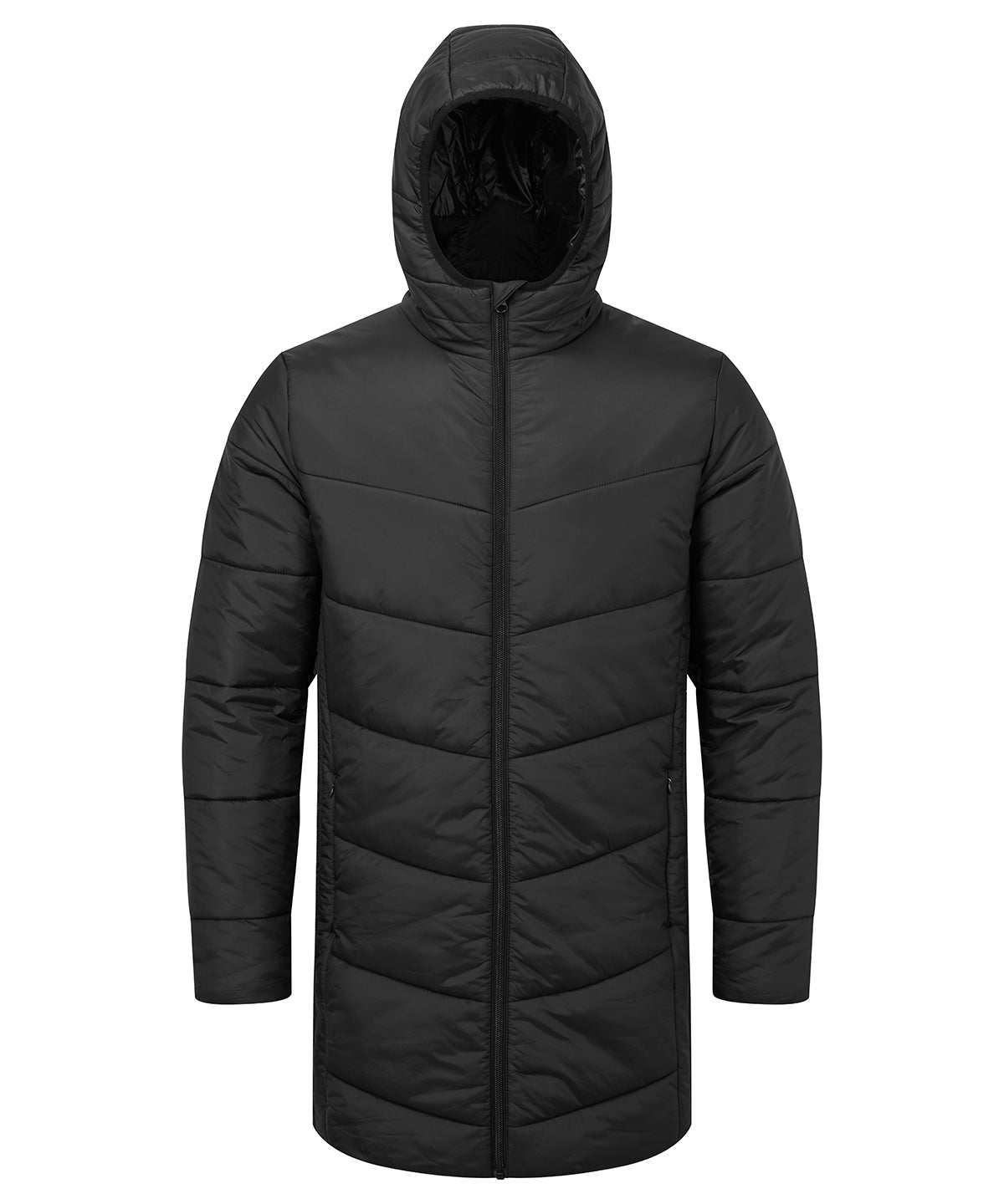 Black - Men's TriDri® microlight longline jacket - GarmentEmbroidery