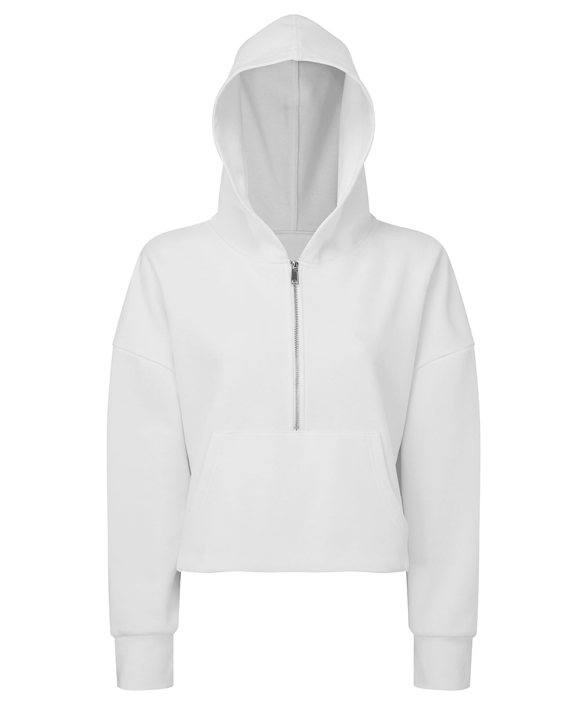 White - Women's TriDri® 1/2 zip hoodie - GarmentEmbroidery