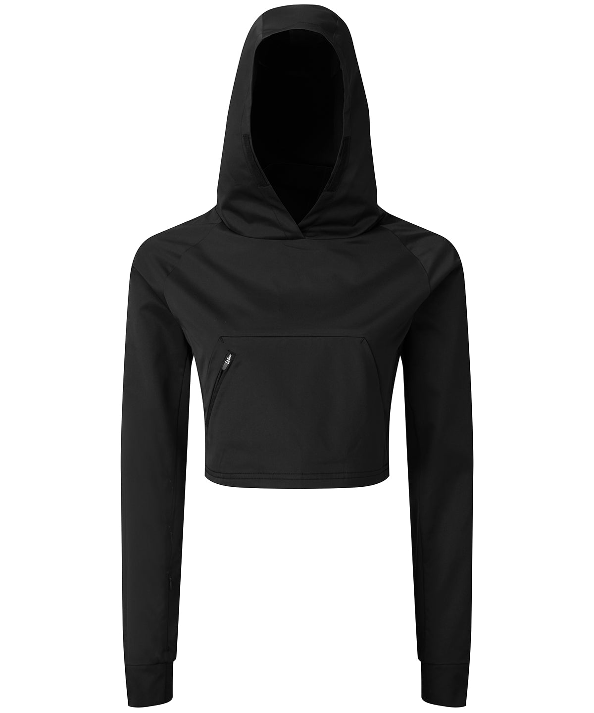 Black - Women's TriDri® cropped jacket - GarmentEmbroidery