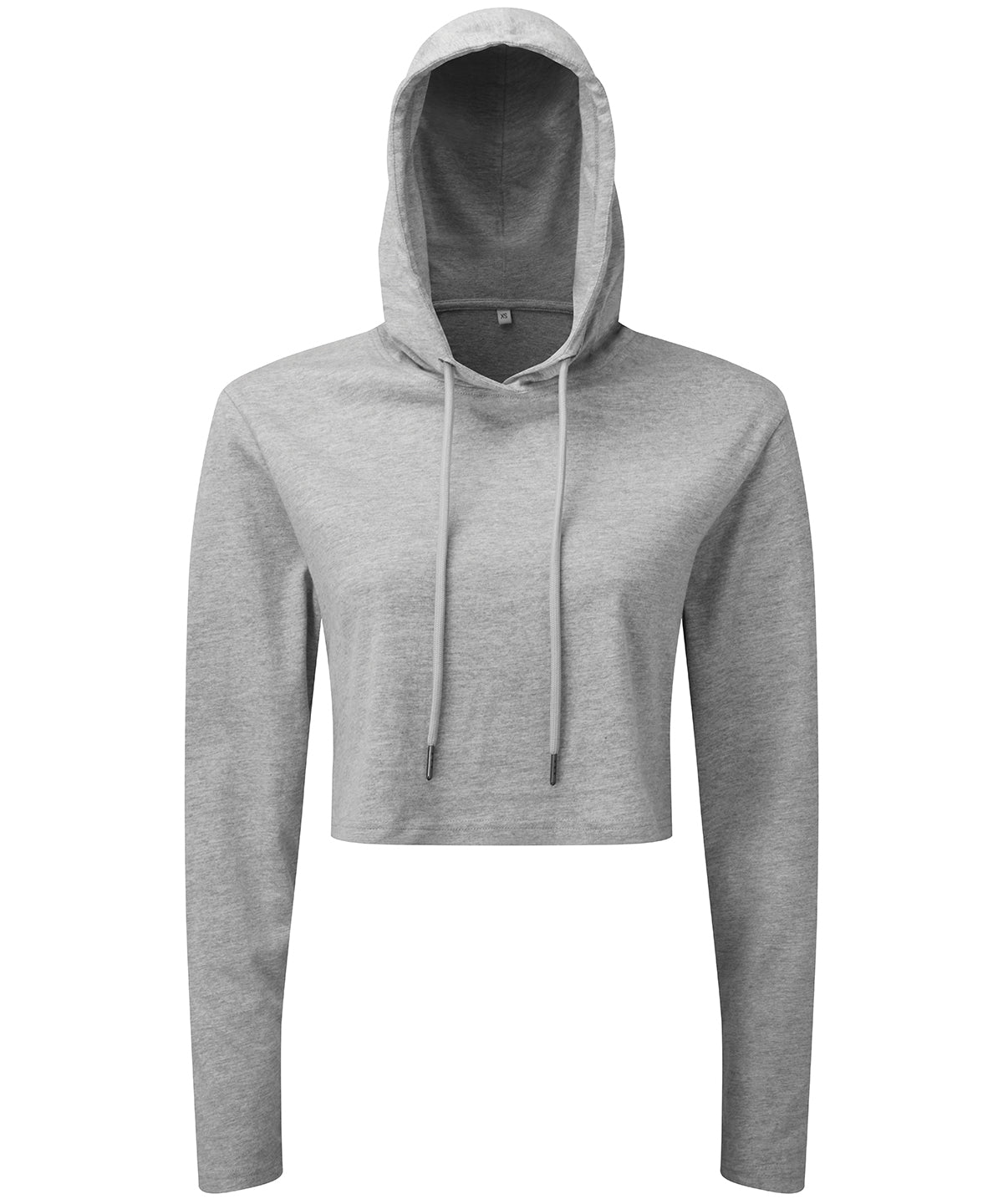 Heather Grey - Women's TriDri® cropped hooded long sleeve t-shirt - GarmentEmbroidery