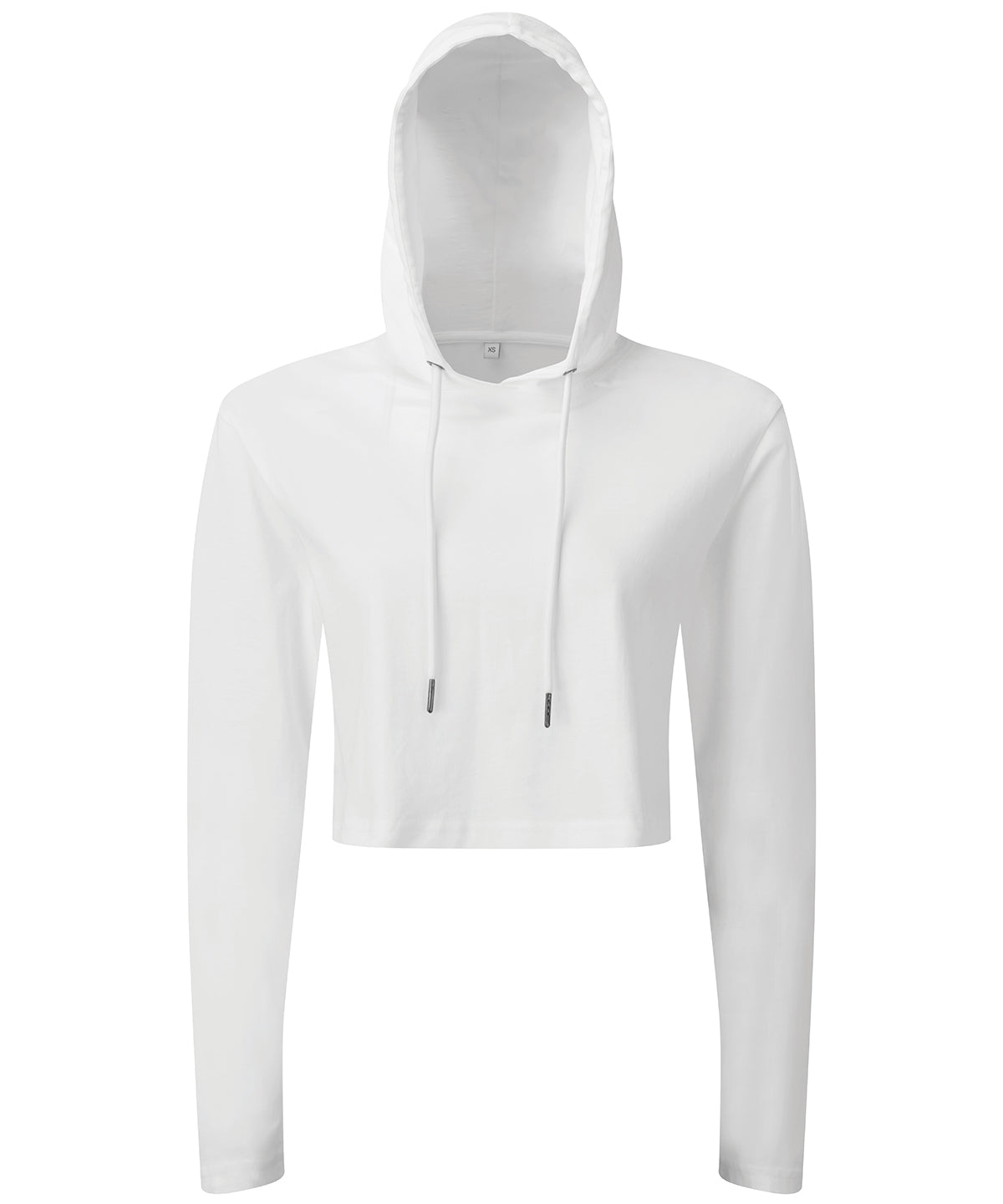 White - Women's TriDri® cropped hooded long sleeve t-shirt - GarmentEmbroidery