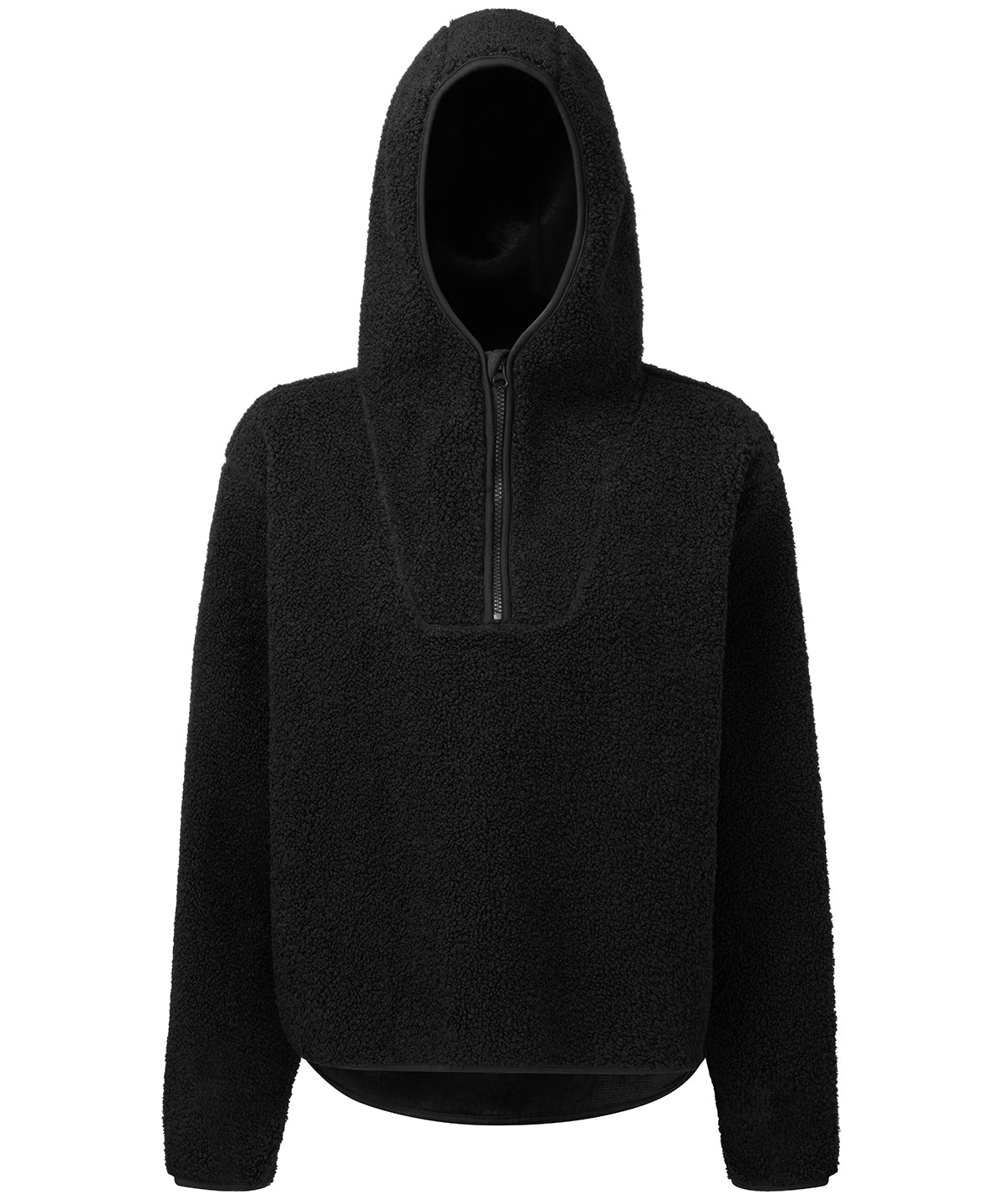 Black - Women's TriDri® sherpa 1/4 zip hoodie - GarmentEmbroidery