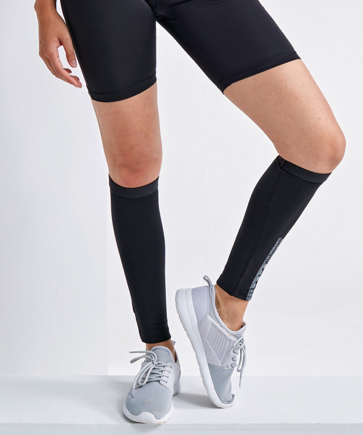 Black - TriDri® Compression calf sleeves - GarmentEmbroidery