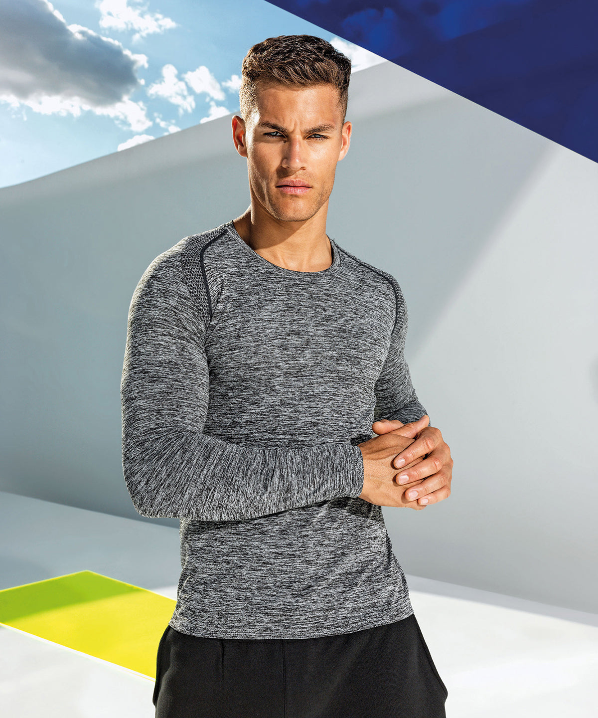 Charcoal - TriDri® Seamless '3D fit' multi-sport performance long sleeve top - GarmentEmbroidery